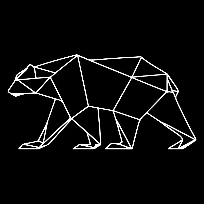 Polar Bär Polygon Eisbär Symbol