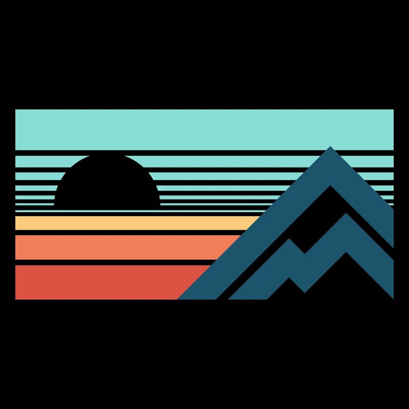 Mountains Sun Abstract