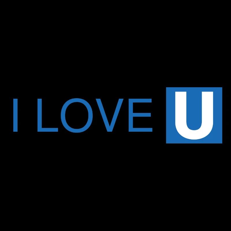I Love U-Bahn Blau Geschenkidee