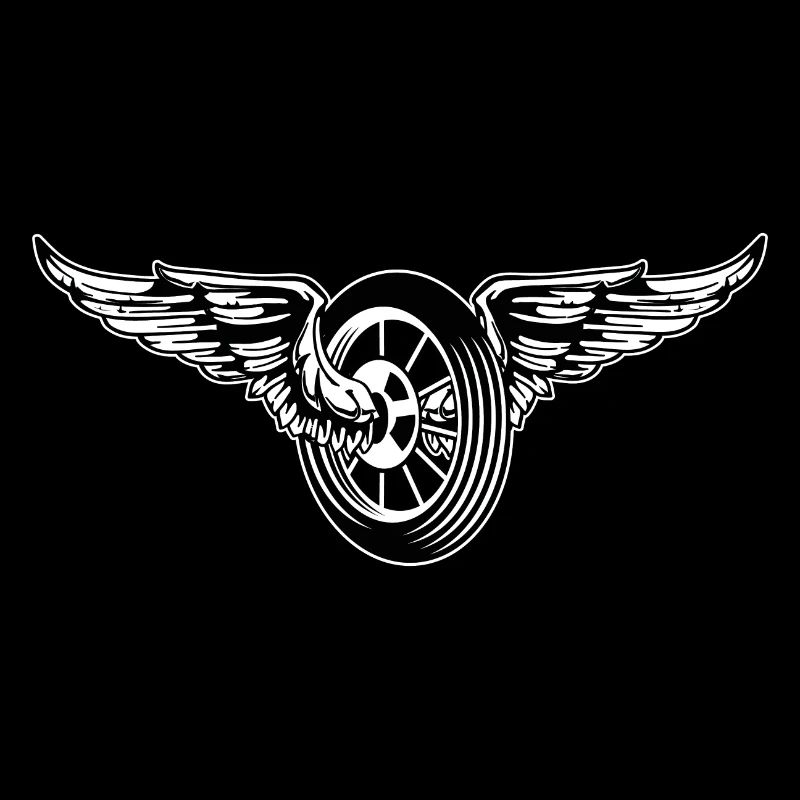 Motorcycle / Moped Wheel / Angel Wheel 01_black white