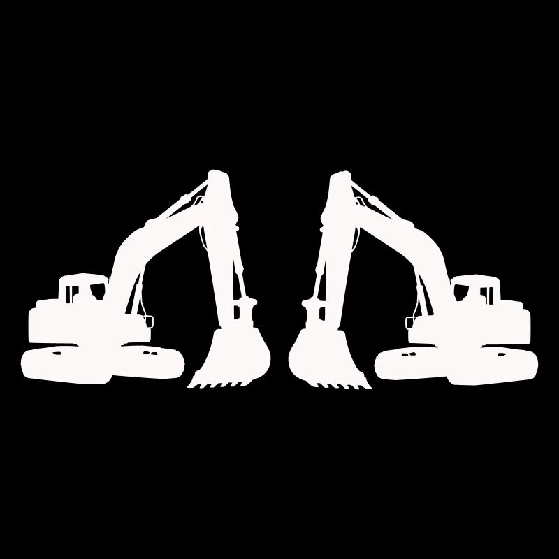 Doppel Bagger Silhouette