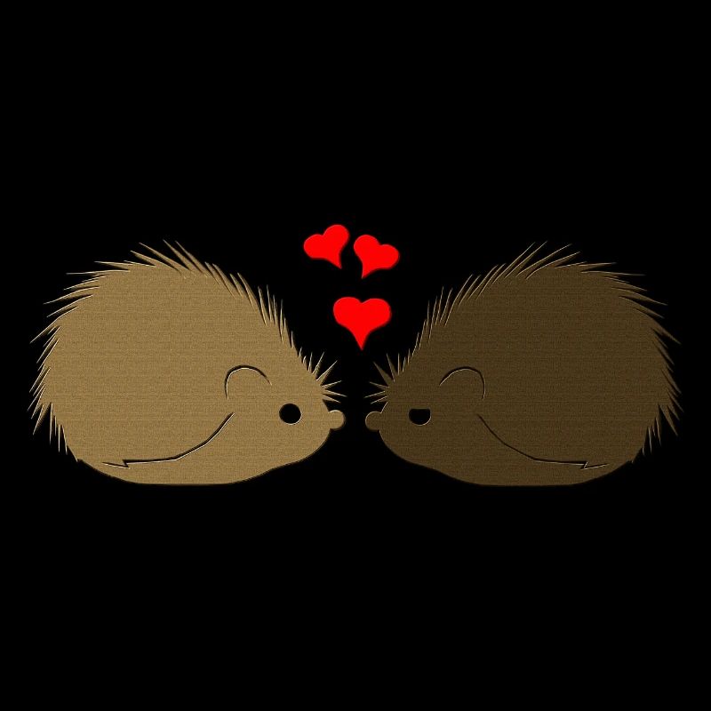 tiermotive valentinstag, Süßes Igelpaar