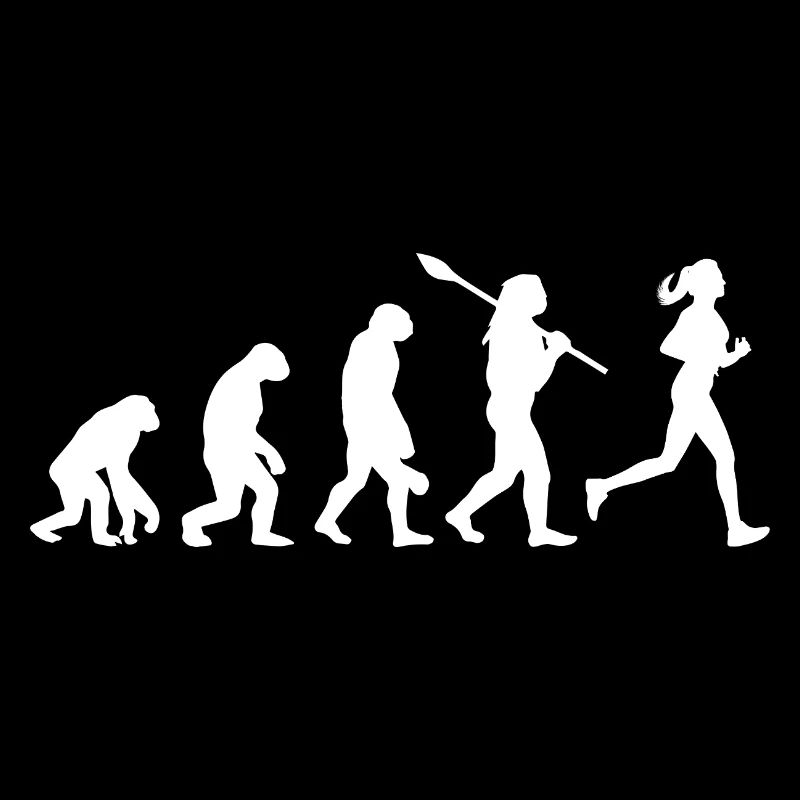 Entwicklung der Woman Running Silhouette