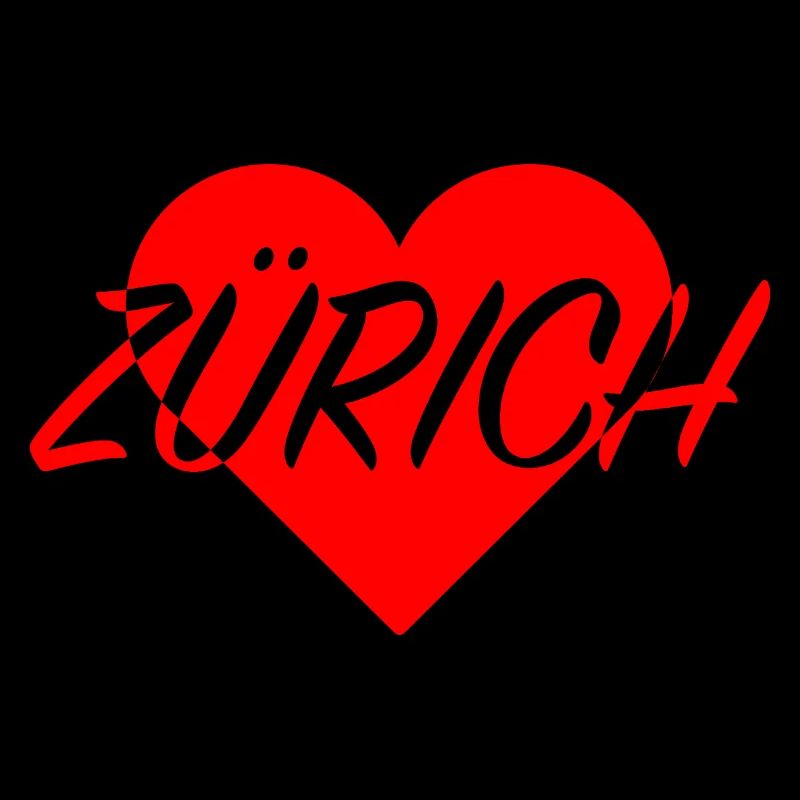 I LOVE ZURICH Heart Pattern