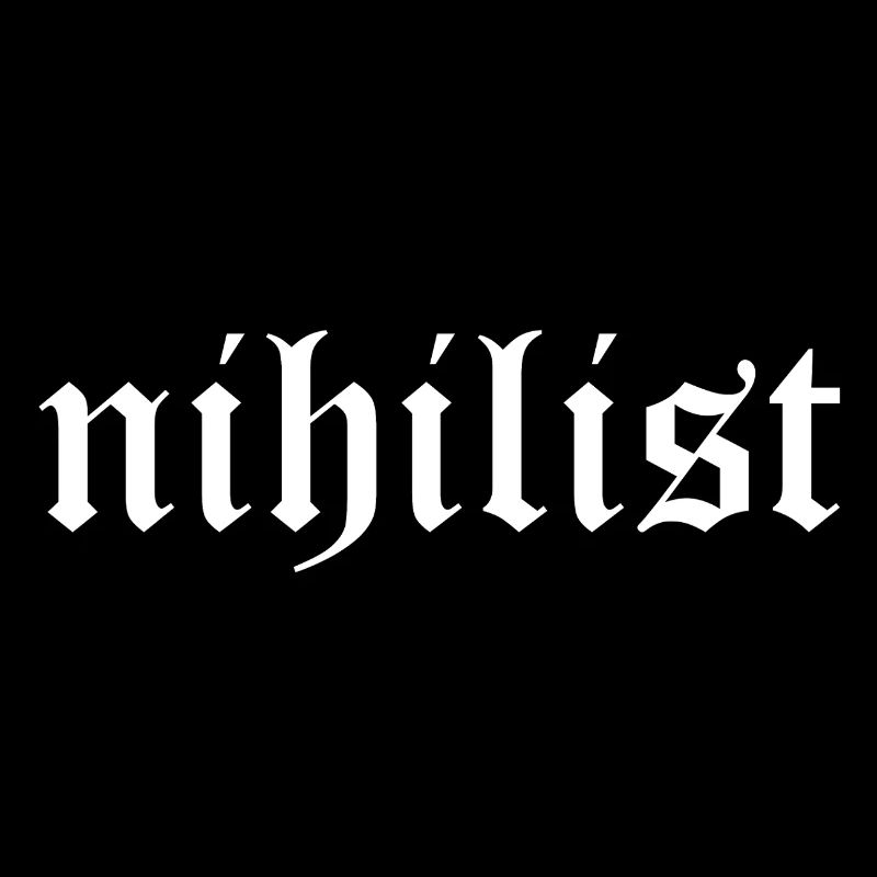 Nihilist gothic typography logo design