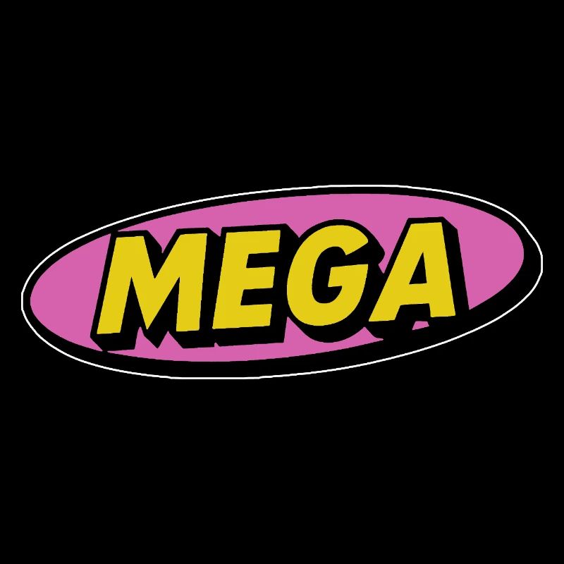 Mega comic retro Schriftzug Wort