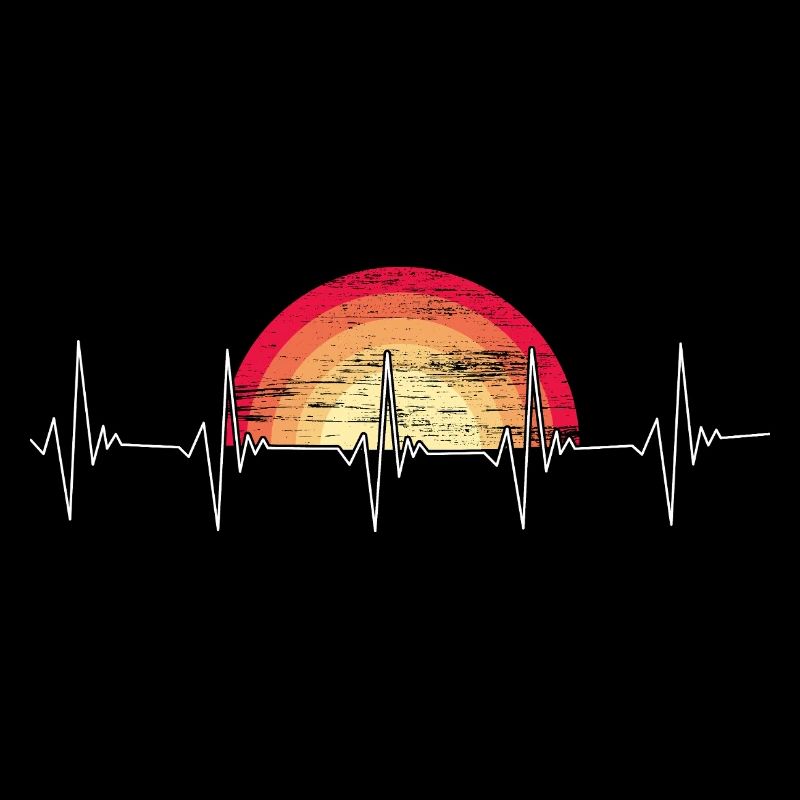 ECG vintage Amplitude Coucher de soleil
