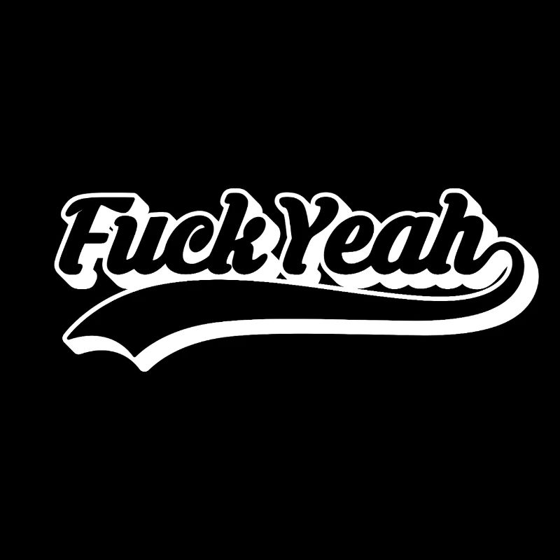 Retro Style 'Fuck Yeah' Script