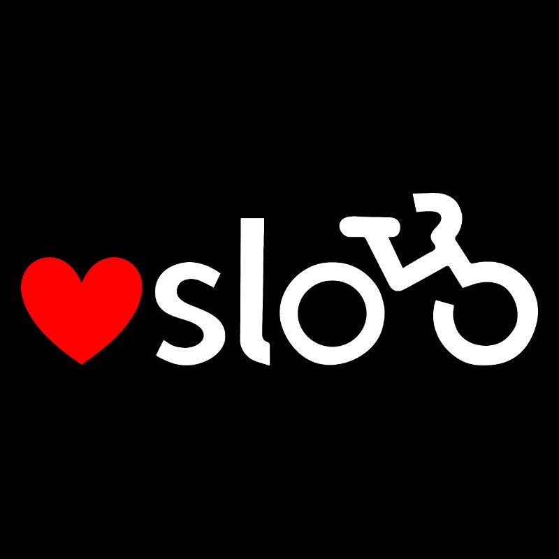 Oslo bicycle love sticker (white)