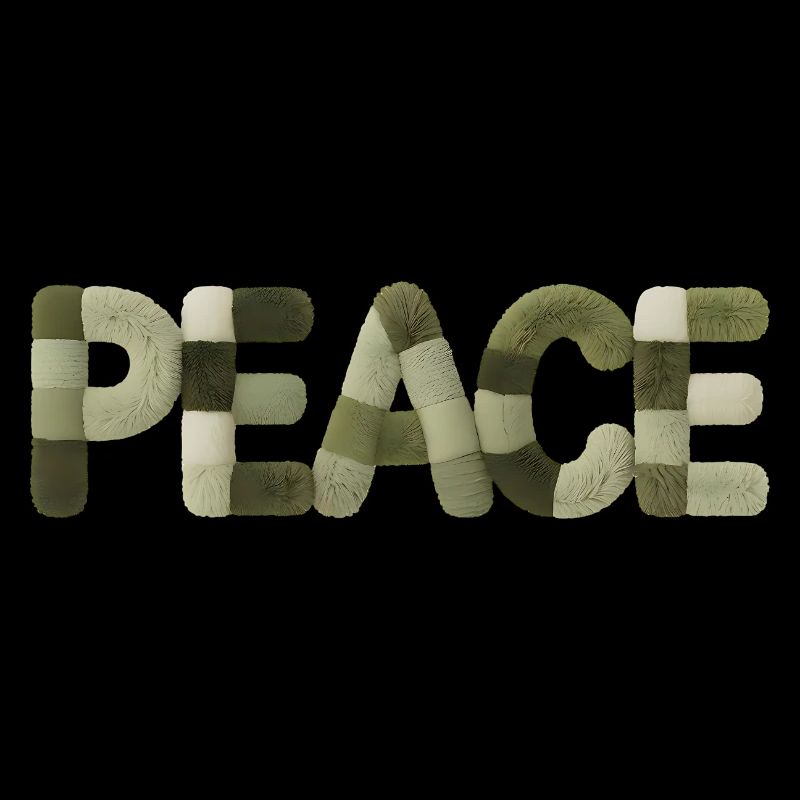 Modern Patchwork Peace Style Sticker