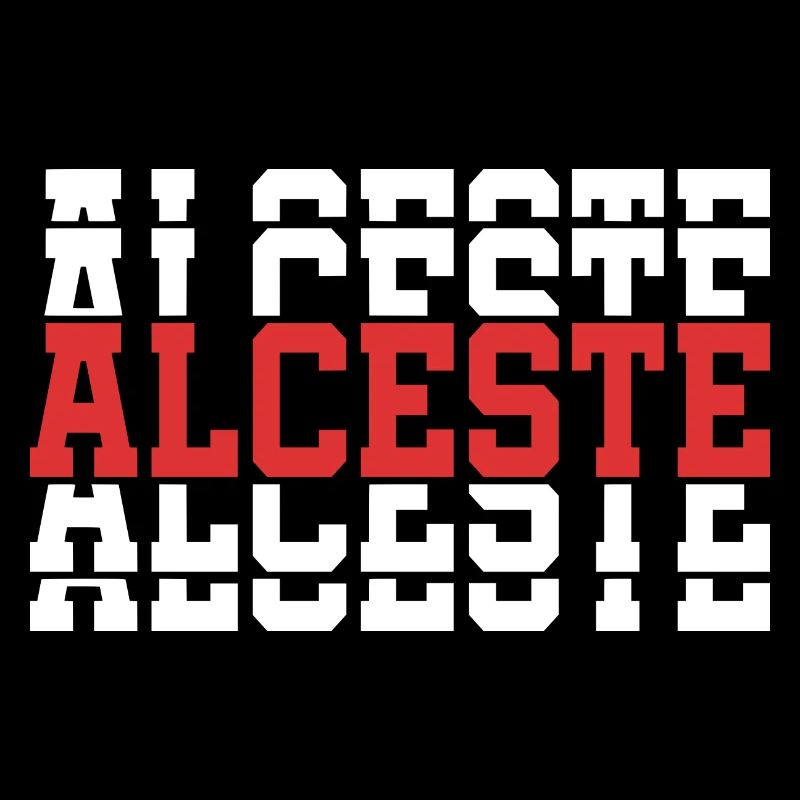 Alceste T-Shirt Geschenkidee gestapelter Text