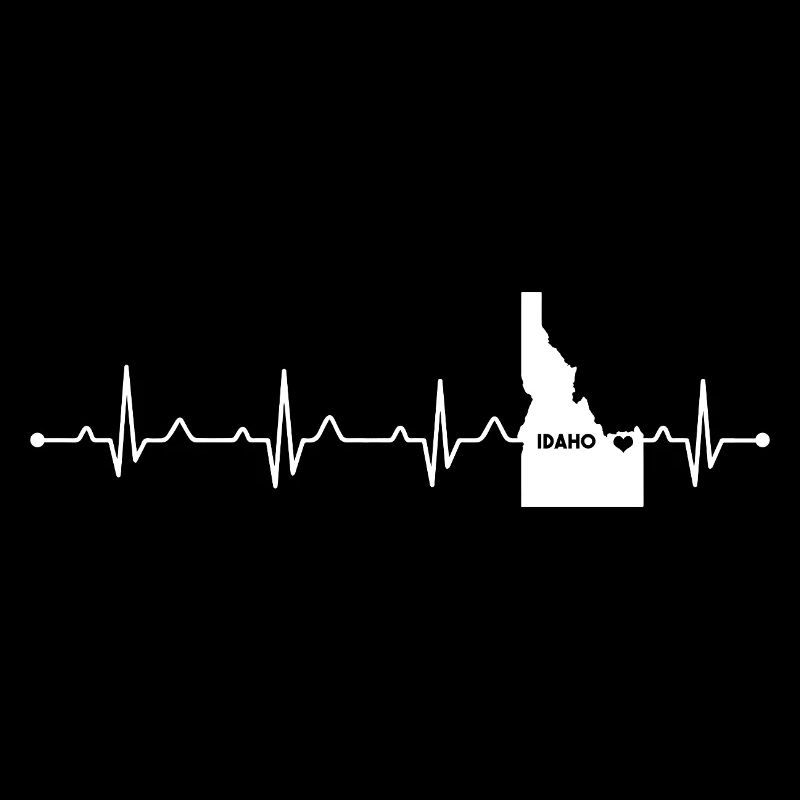 Idaho State Heart Outline Gem State Pride