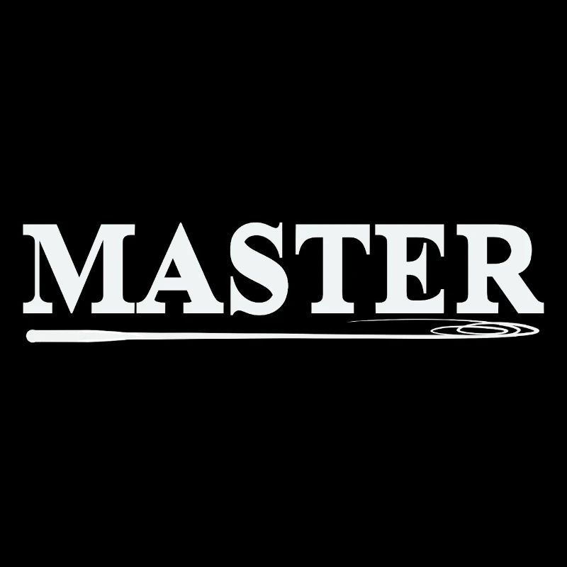 MASTER Whip Logo in White – BDSM Bold Statement