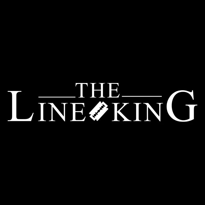 Der Linienkönig Kokaindrogen mit Rasierklinge