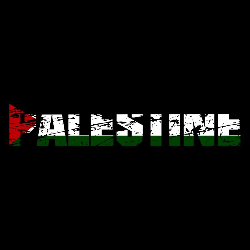 Drapeau de la Palestine lettrage Style Grunge