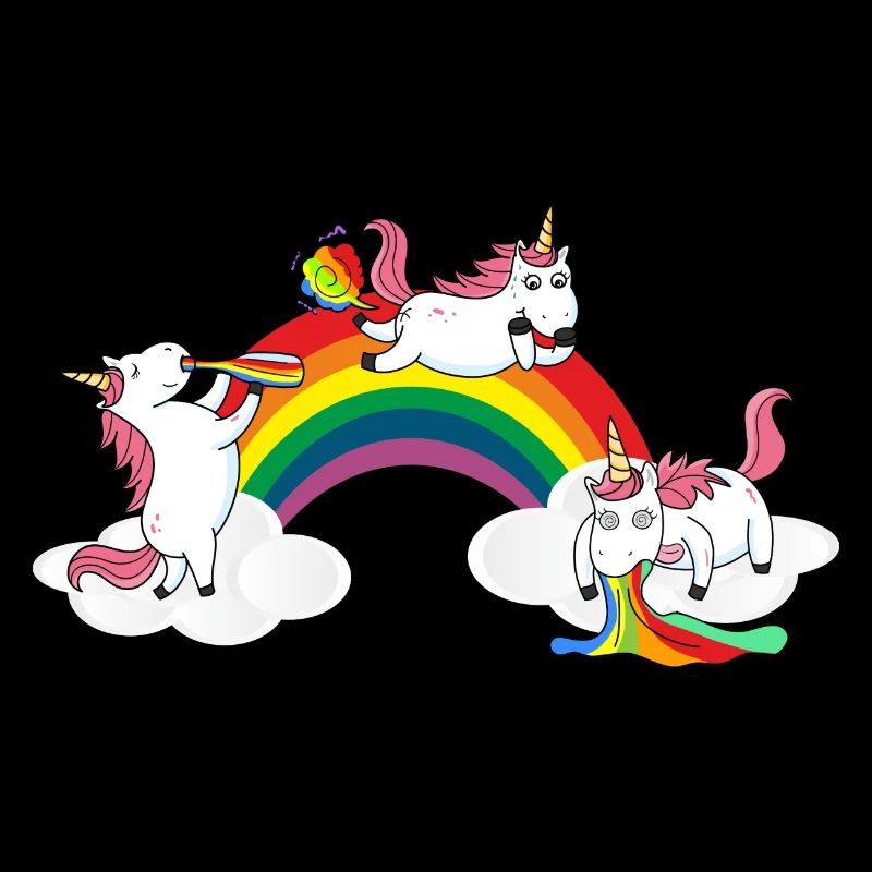 Unicorn while drinking puke farts