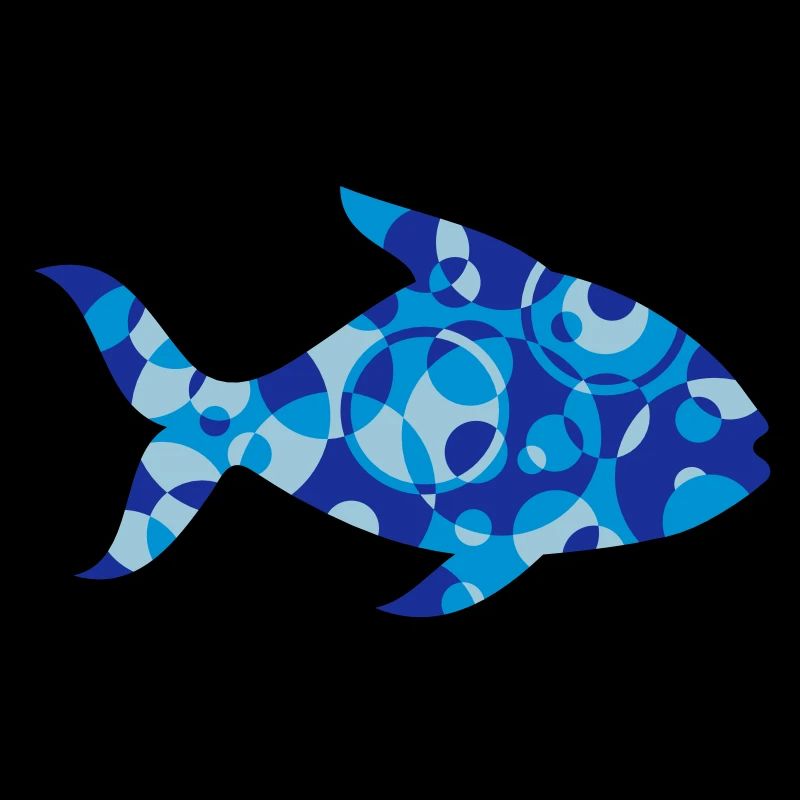 A fish made of shapes and patterns