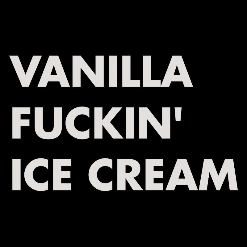 Vanille Eis - beiger Schriftzug