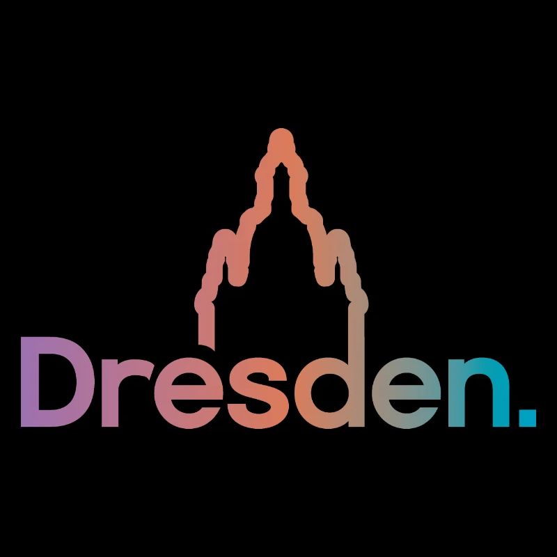 Dresden Silhouette Colors City Symbol Logo icon
