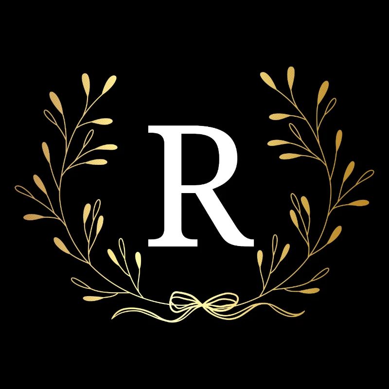 Buchstabe r Goldene Blumenkrone