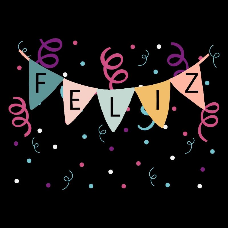 Feierlaune mit Wimpelkette - Felix Cumpleanos 