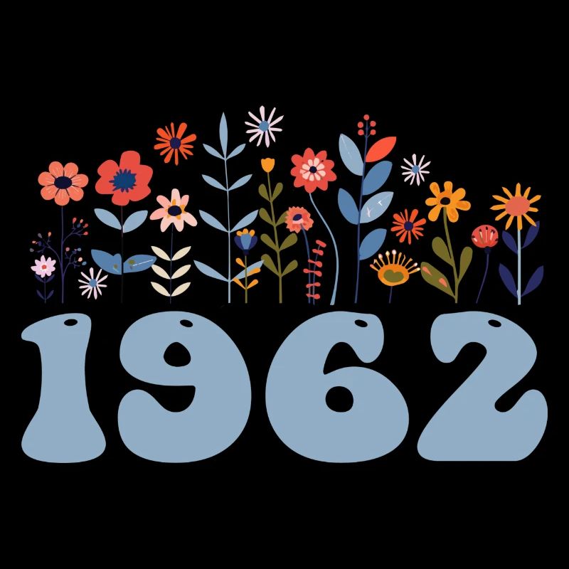 1962 Blumenmuster 1962 Blumen-thema Blumen 1962