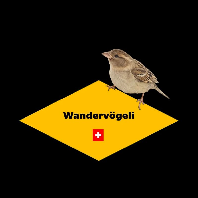 Wandervögeli – Schweizer Funshirt für Wanderfans