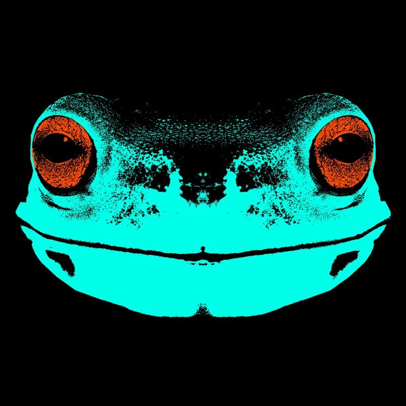 Frog / face / colored