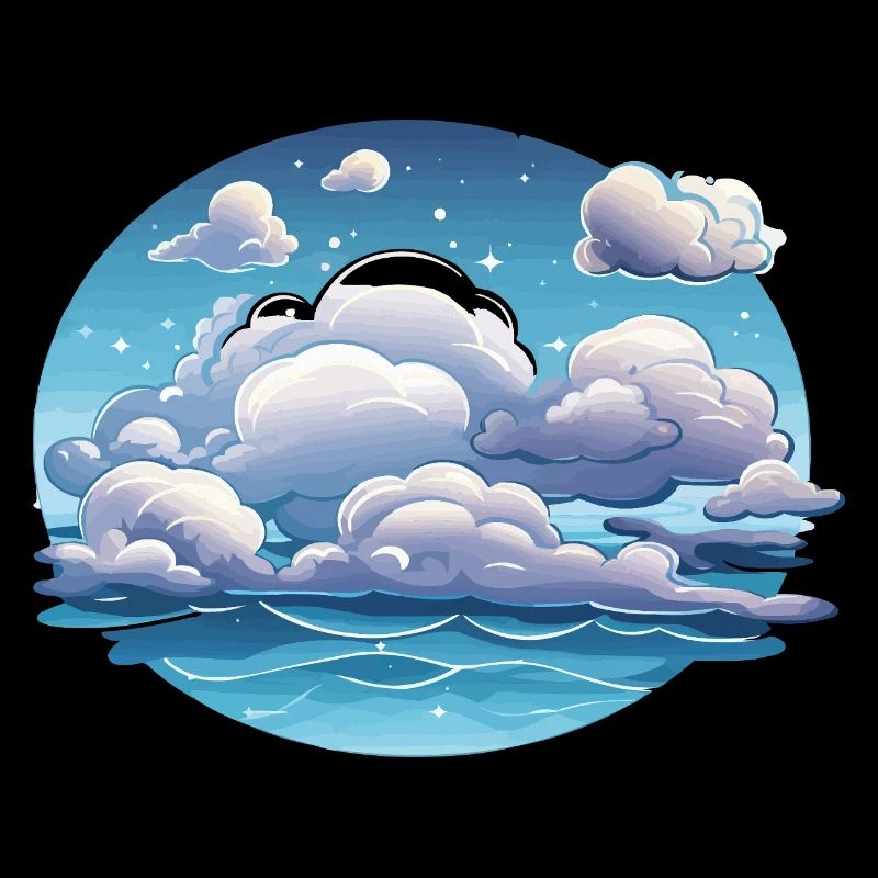 Mer de nuages au-dessus de l’océan