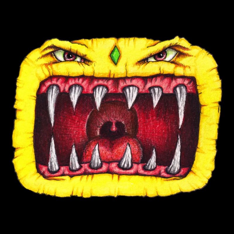 Monstre avec des dents jaunes