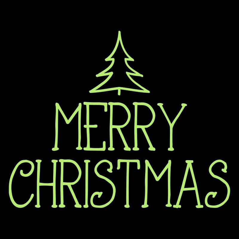 merry christmas with tree 1c