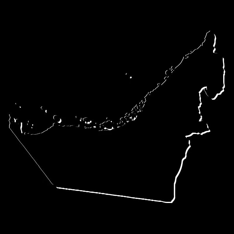 (UAE) Emirates map as outline