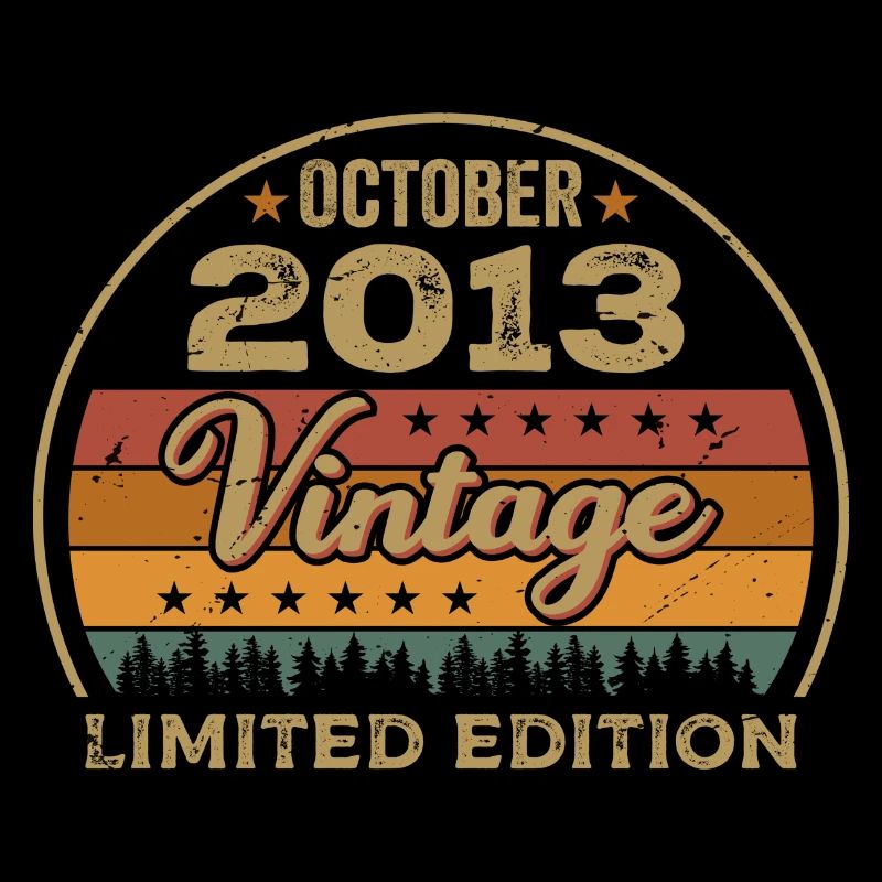 Vintage October 2013 Birthday Gift - 2013