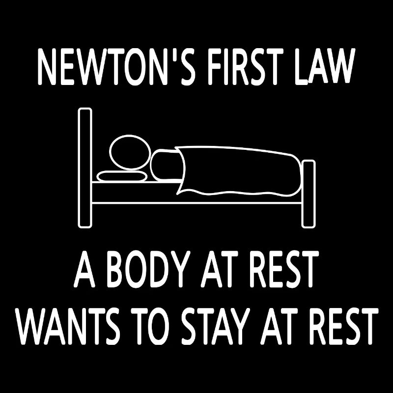 Newton's First Law Bed Rest Graphic