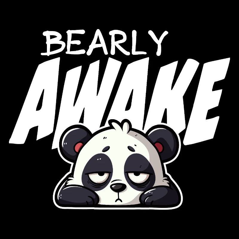 Sleeping Panda Barely Awake