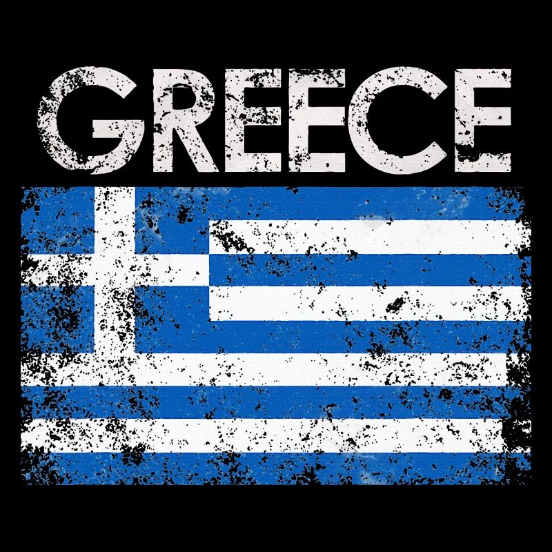 Distressed Greece Flag Graphic