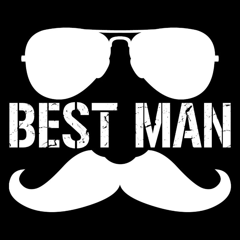 Best Man - Mustache & Monocole Bachelor Party Gift