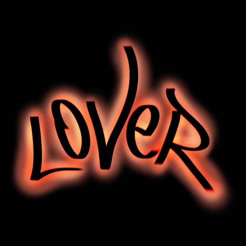Lover Graffiti Neon Schrift
