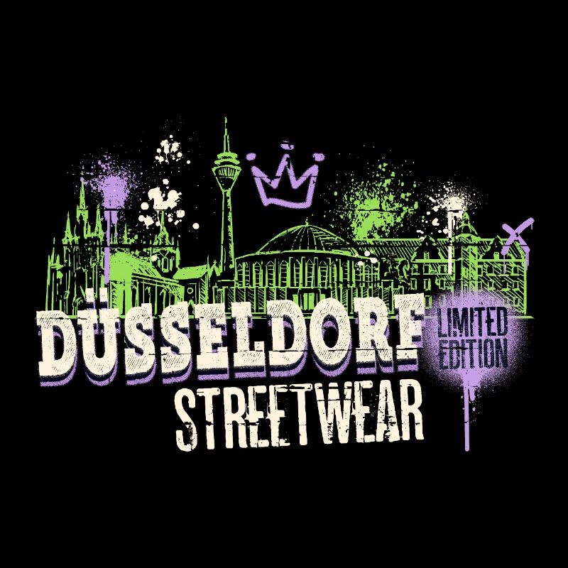 Dusseldorf Skyline City Germany Graffiti