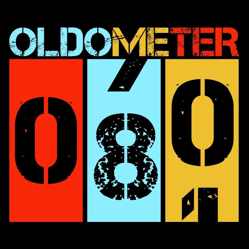 Oldometer 80 wird 80 Retro Geburtstags-Meilenstein