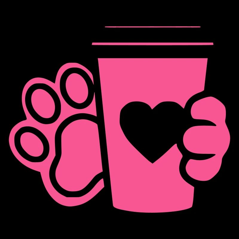 Paw Coffee Cup Flat Design