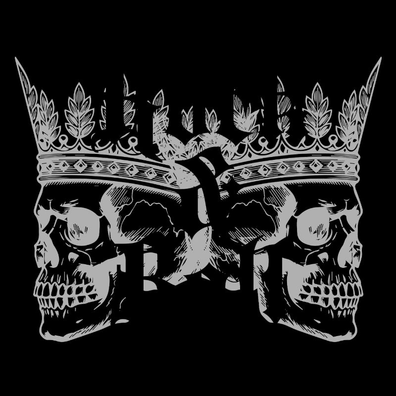 Rock and Roll Crown Skulls
