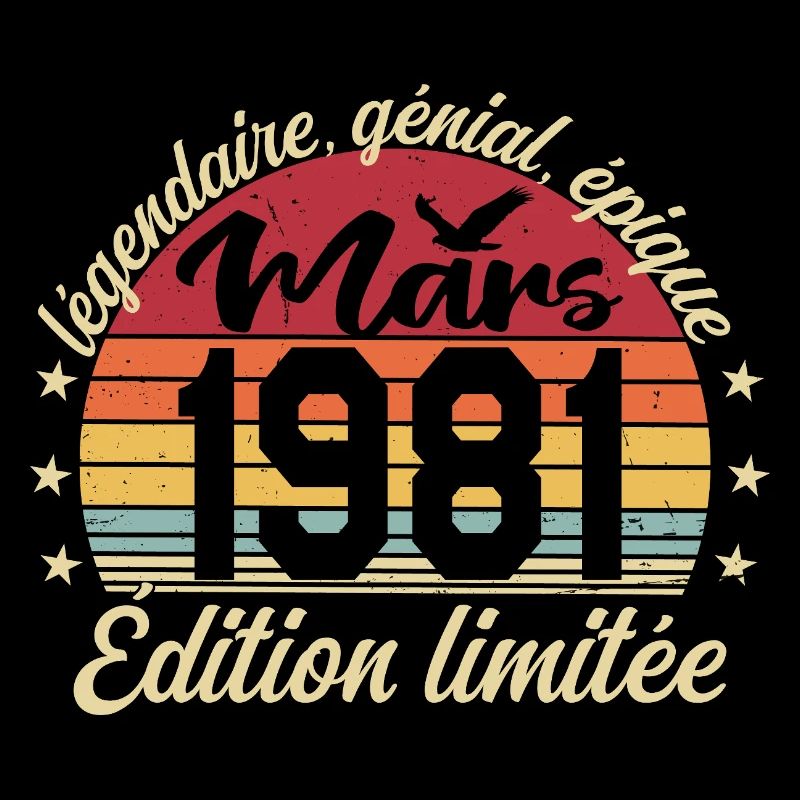 Mars 1981 45 ans Cadeau Anniversaire Mars 1981