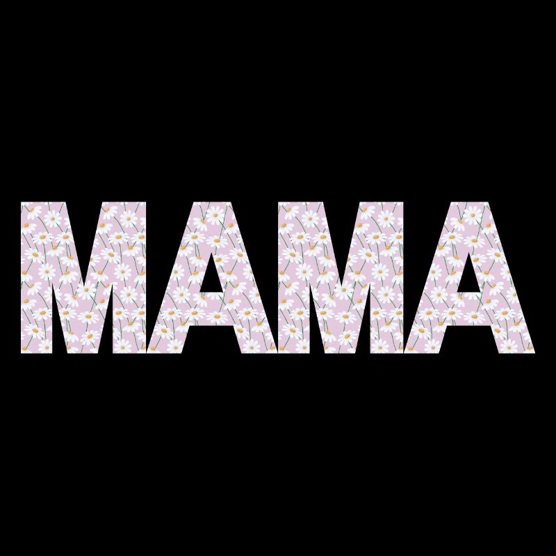 Mom Blossoms Typography