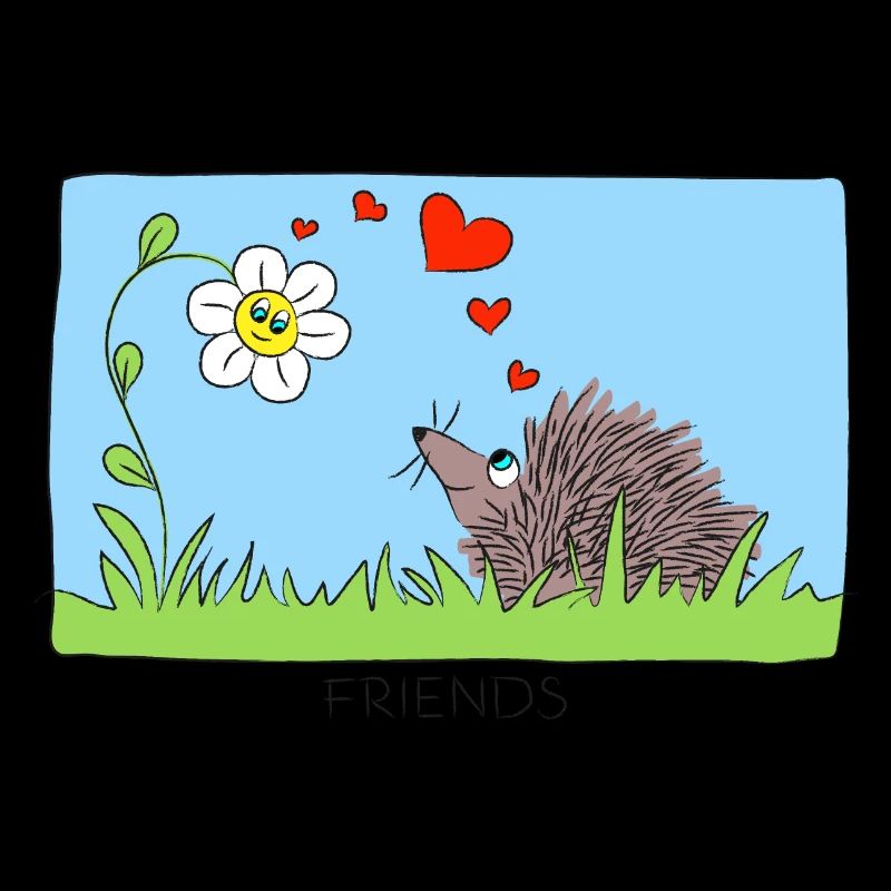 AMIS Hérisson et fleur