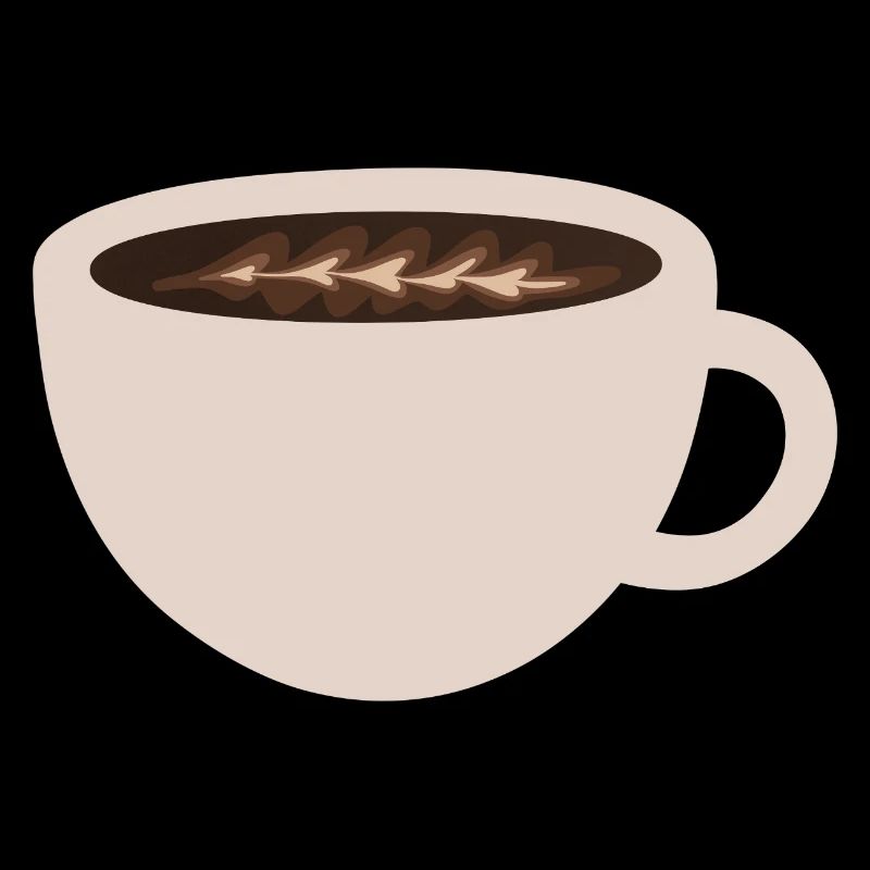 élégant café latte illustration d’art