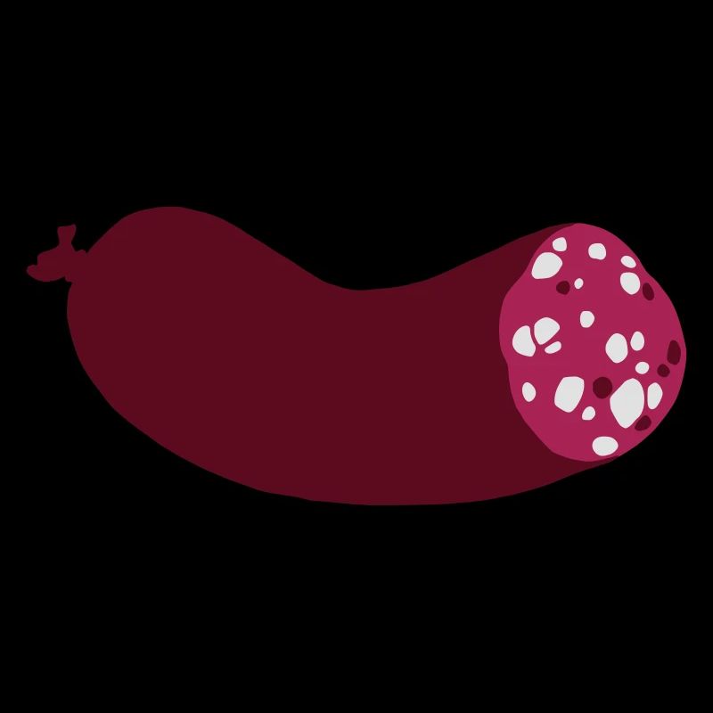 halbe Wurst dreifarbig mit Weiß