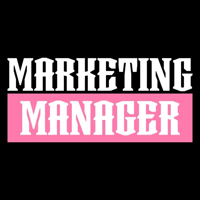 Marketing Manager pink tshirt black