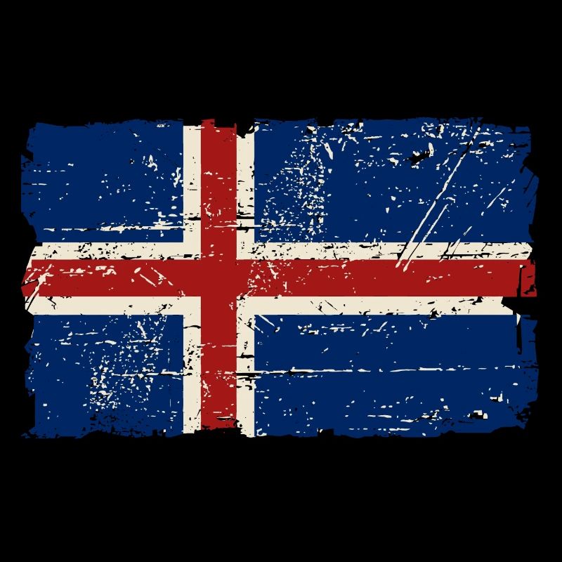 Iceland Vintage Flag