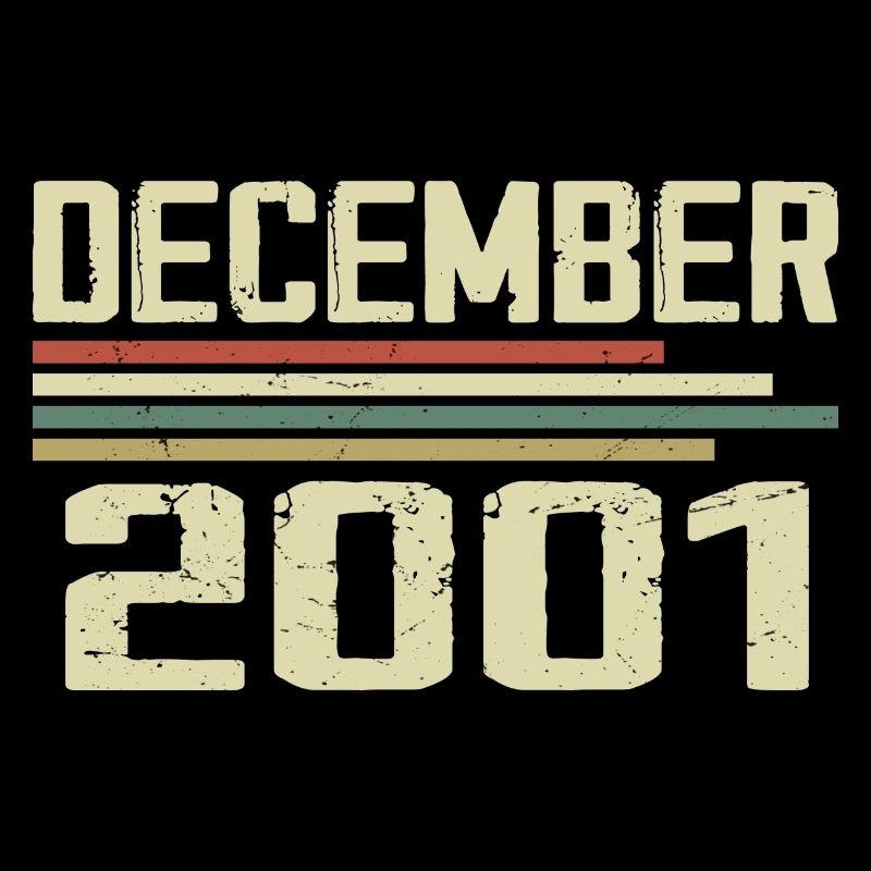 Décembre 2001 Vintage Vintage Rétro Anniversaire